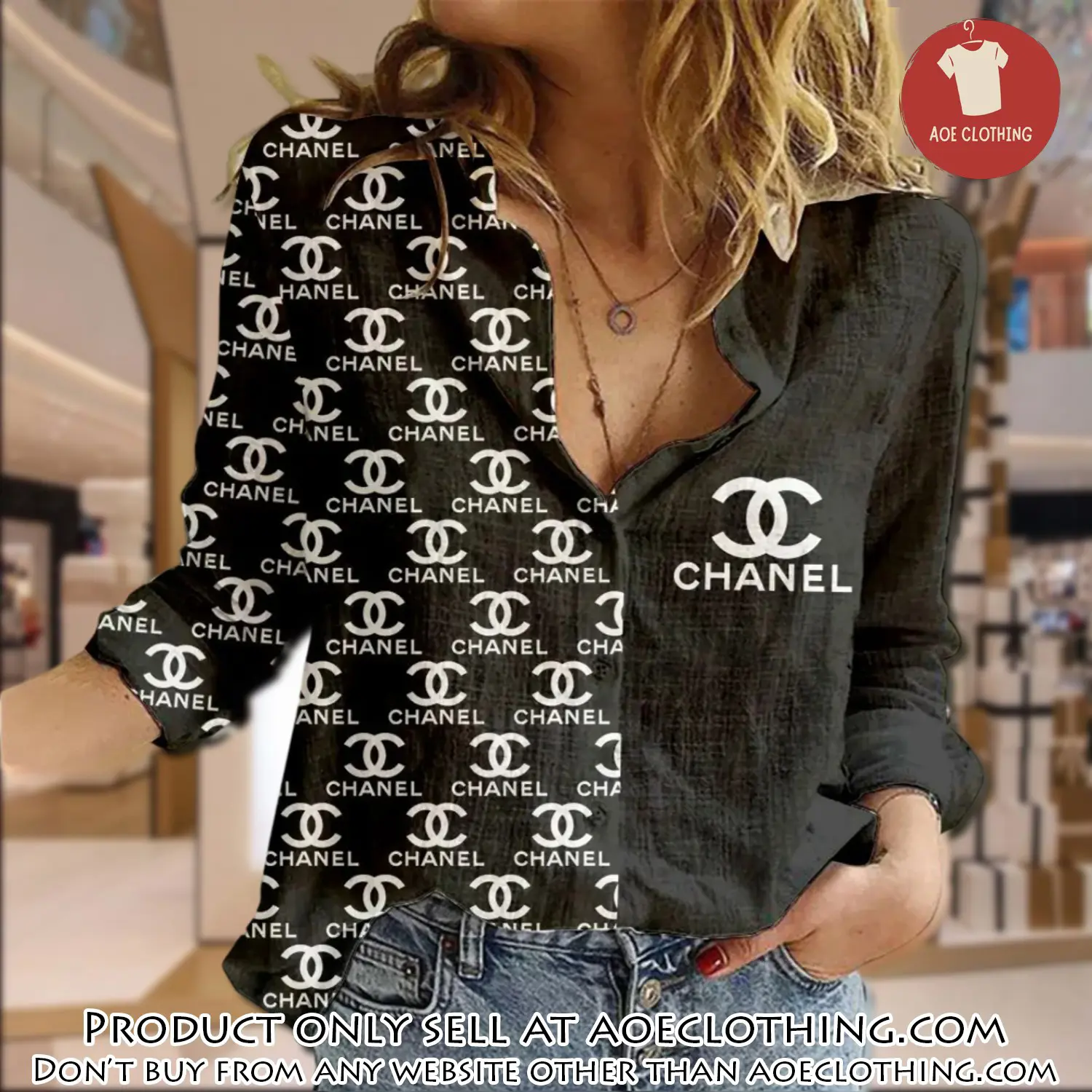 Chanel luxury women casual shirt linen shirt wcs1020 aoe2149842